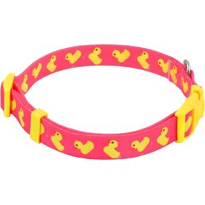 HDE Nylon Dog Collar Adjustable Soft Puppy Collars for Small Medium Large Dogs Ducks - M