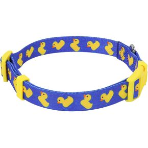 HDE Nylon Dog Collar Adjustable Soft Puppy Collars for Small Medium Large Dogs Ducks - M