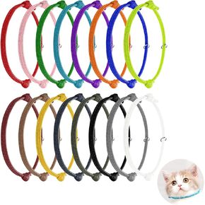 16PCS Puppy ID Collars, UHOMENY Puppy Whelping Collars Assorted Colors Adjustable Basic Collars Puppy ID Bands Newborn Dog Cat Pet Identification Collar Supplies