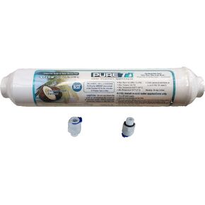 Inline Granulated Activated Carbon Filter 10" with 3/8" Adapters