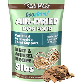 Real Meat Boosters Air Dried Dog Food w/Real Chicken & Wild-Caught Salmon for Enhanced Skin & Coat Support - 2lbs of Grain-Free, High Protein, Real Meat Dog Food Enriched w/Organic Coconut Oil
