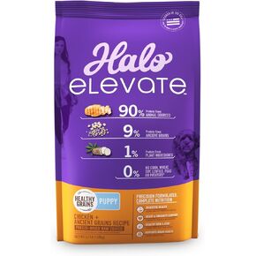 HALO Elevate Dry Dog Food, Healthy Grains Chicken Recipe, Puppy Formula, 3.5lb
