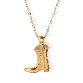 Western Necklaces for Women Gold Cowgirl Cowboy Boot Necklace Gold Chain Cowboy Pendant Necklace Western Boot Charm Necklace Western Style Western Dressing Jewelry Gifts