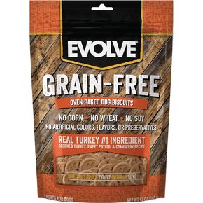 Evolve Grain Free Dog Biscuits with Real Peanut Butter and Molasses