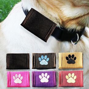 Dapper Dog Pet Tag Silencer and AirTag Holder - Ballistic Nylon (Black)