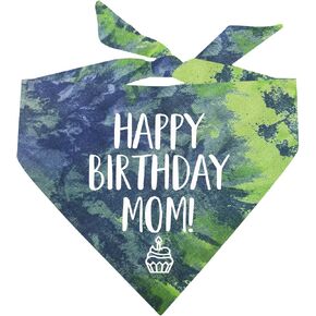 Happy Birthday Mom! Dog Bandana (Royal Scrunch, OS168)