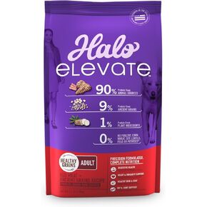 HALO Elevate Dry Dog Food, Healthy Grains Red Meat Recipe, 3.5lb