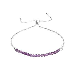 Ruby Bracelets for Women, Birthstone Beaded Bracelet, July Bracelet, Bolo Beads Bracelet, Gemstone Jewelry, 925 Sterling Silver Plated Chain (6-9 inch Adjustable Length)