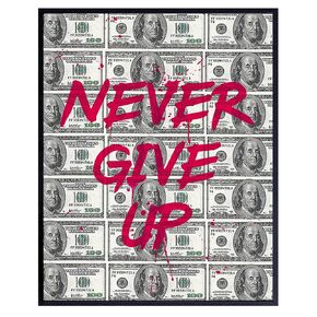 Motivational Posters, 8x10 - Inspirational Quotes - Home Office Wall Decor - Office Wall Art - Encouraging Sayings for Wall Decor - Entrepreneur Wall Art - Positive Quotes - Dont Give Up