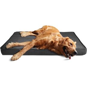 Indestructible Dog Beds for Aggressive Chewers Waterproof,Heavy Duty Chew Proof Dog Bed for Large Dogs with Remorable Cover Washable,Orthopedic Memory Foam Durable Tough Dog Mat for Crate 41"x27"