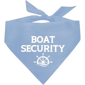 Boat Security Dog Bandana, Blue Dog Bandana, Dog Boat Accessories, Funny Dog Bandana, Dog Bandana for Small Medium Large Dogs, Dog Boating Accessories, Pet Dog Triangle Scarf (E13)