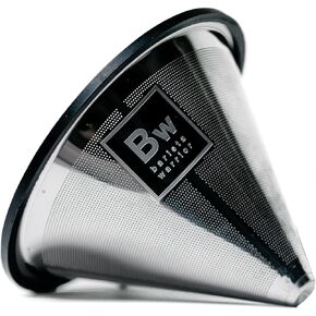 Compatible for Chemex & Hario V60 Pour Over Coffee Filters - Reusable Stainless Steel - Best Coffee Maker and Bar Accessories (Silver)