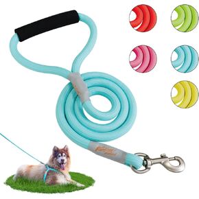 4 FT Dog Leash with Comfortable Padded Handle Threads for Small Medium and Large Dogs Puppy Laisse Pour Chien (4FT-0.28"(Pack of 1) Pink S)