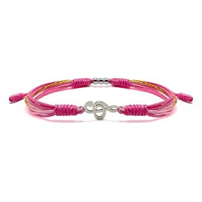 Back to School Gift, Pink Owl Bracelet, Metallic Lucky Protection String, Appreciation Gifts for Graduation, High School College, Surfer Adjustable for Her, Daughter (Pink Owl)