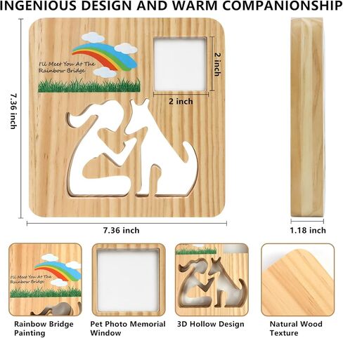 Pet Dog Rainbow Bridge Memorial Gifts Light - Bereavement, Sympathy Gift for Loss of Dog - Unique and Meaningful Dog Decor and Remembrance Gift for Pet Lovers (Dog and Woman) in Saudi Arabia