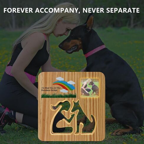 Pet Dog Rainbow Bridge Memorial Gifts Light - Bereavement, Sympathy Gift for Loss of Dog - Unique and Meaningful Dog Decor and Remembrance Gift for Pet Lovers (Dog and Woman) in Saudi Arabia