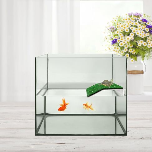 Mipcase Reptile 2pcs Lawn Turtle Basking Platform Turtle Resting Basking Platform Tortoise Climbing Ladder Simulation Grass Turtle Ramp for Turtle Tank Reptisoil in Saudi Arabia