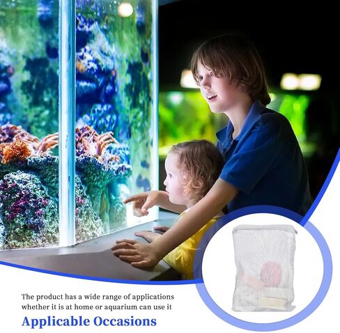 15 Pcs Fish Tank Filter Media Bags 8x6 Inch Aquarium Filter Material Fine Net with Zipper White Reusable Aquarium Mesh Filter Media Bags for Activated Carbon Ceramic Rings Bio Filter Balls in Saudi Arabia