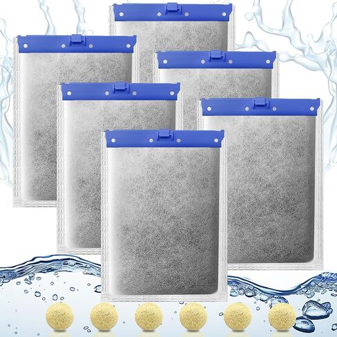 خراطيش فلتر خزان الأسماك المجمعة لمرشح Tetra Whisper Bio-Bag و6 BioMax، خراطيش فلتر بديلة كبيرة لمرشح Tetra Whisper وReptoFilter مع المزيد من الكربون المنشط (IKB) in Saudi Arabia