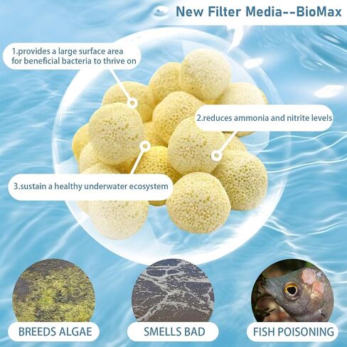 خراطيش فلتر خزان الأسماك المجمعة لمرشح Tetra Whisper Bio-Bag و6 BioMax، خراطيش فلتر بديلة كبيرة لمرشح Tetra Whisper وReptoFilter مع المزيد من الكربون المنشط (IKB) in Saudi Arabia
