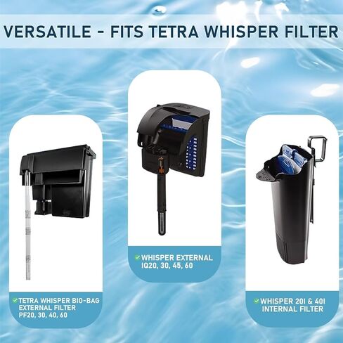 خراطيش فلتر خزان الأسماك المجمعة لمرشح Tetra Whisper Bio-Bag و6 BioMax، خراطيش فلتر بديلة كبيرة لمرشح Tetra Whisper وReptoFilter مع المزيد من الكربون المنشط (IKB) in Saudi Arabia