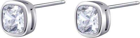 Cubic Zirconia Earrings Studs Earrings 925 Sterling Silver Earrings for Women Hypoallergenic Earrings Silver Diamond Earrings for Women in Saudi Arabia