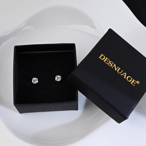 Cubic Zirconia Earrings Studs Earrings 925 Sterling Silver Earrings for Women Hypoallergenic Earrings Silver Diamond Earrings for Women in Saudi Arabia