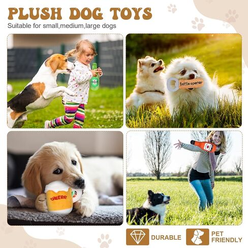 9 قطع زجاجة مياه بيرة، ألعاب للكلاب تصدر أصواتًا كبيرة، ألعاب للكلاب تصدر أصواتًا كبيرة الحجم، تصميم فتاحة البيرة، ألعاب للكلاب، ألعاب تفاعلية مضحكة للكلاب مع أصوات صرير للكلاب الصغيرة والمتوسطة in Kuwait