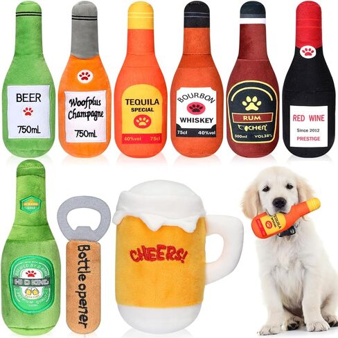 9 قطع زجاجة مياه بيرة، ألعاب للكلاب تصدر أصواتًا كبيرة، ألعاب للكلاب تصدر أصواتًا كبيرة الحجم، تصميم فتاحة البيرة، ألعاب للكلاب، ألعاب تفاعلية مضحكة للكلاب مع أصوات صرير للكلاب الصغيرة والمتوسطة in Kuwait