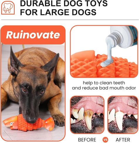 Indestructible Dog Toys for Aggressive Chewers, Dog Chew Toys, Tough Dog Toys for Large Dogs Aggressive Chewers, Durable Dog Toys for Aggressive Chewers, Squeaky Dog Toys, Large Dog Toy in Saudi Arabia
