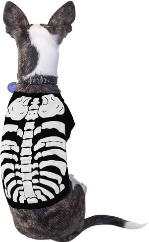 Halloween Skeleton Costumes for Pets Dogs Cats Funny Pets Kitten Puppies Dress Up Apparel Clothes (Skeleton,M) in Saudi Arabia