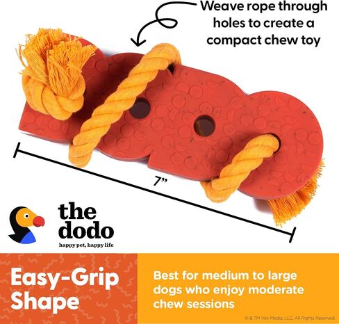 The Dodo Nylon Tasty Chew, Bacon Flavored; Dog Chew Toy with Flavored Center; Enrichment Toys for Dogs, Lasting Toys for Dogs, Activity Chew Toy in Saudi Arabia