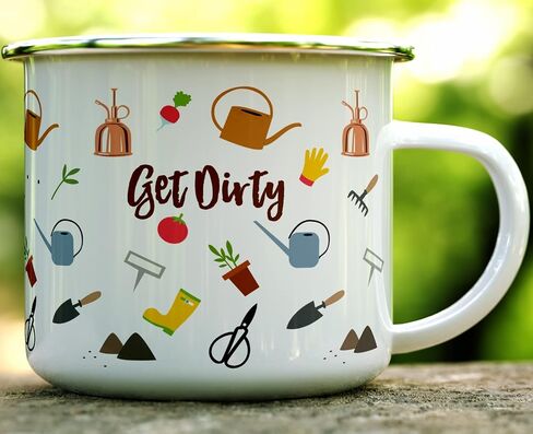 Gardening Plant Lover Campfire Coffee Mug, Houseplant Tea Camping Cup, Gardner Landscape Green Thumb Gifts (16oz) in Saudi Arabia