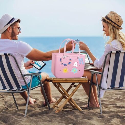 Sports Bogg Bag Accessories Charms, Wooden Beads Charms for Bogg Bag and Simply Southern Tote, Custom Beach Tote Bag Accessories (Tennis) in Saudi Arabia