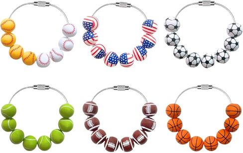 Sports Bogg Bag Accessories Charms, Wooden Beads Charms for Bogg Bag and Simply Southern Tote, Custom Beach Tote Bag Accessories (Tennis) in Saudi Arabia