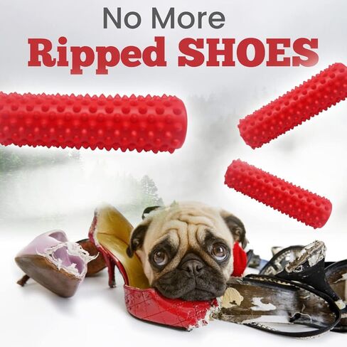 لعبة مضغ الكلب - لعبة الكلب للمضغ العدواني - لعبة الكلب غير القابلة للتدمير - تفاعلية من أجل الملل - لعبة تدريب الكلاب - تعزز صحة الأسنان وتنظيف الأسنان - تخفف من القلق والتوتر، أحمر in Kuwait