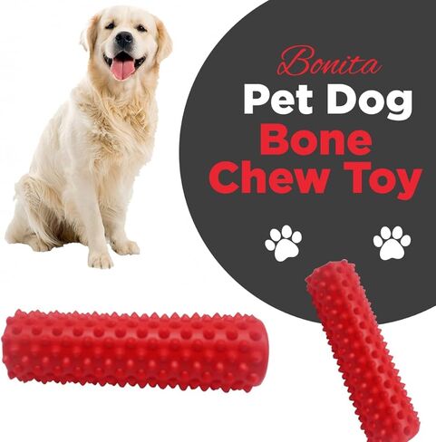 لعبة مضغ الكلب - لعبة الكلب للمضغ العدواني - لعبة الكلب غير القابلة للتدمير - تفاعلية من أجل الملل - لعبة تدريب الكلاب - تعزز صحة الأسنان وتنظيف الأسنان - تخفف من القلق والتوتر، أحمر in Kuwait