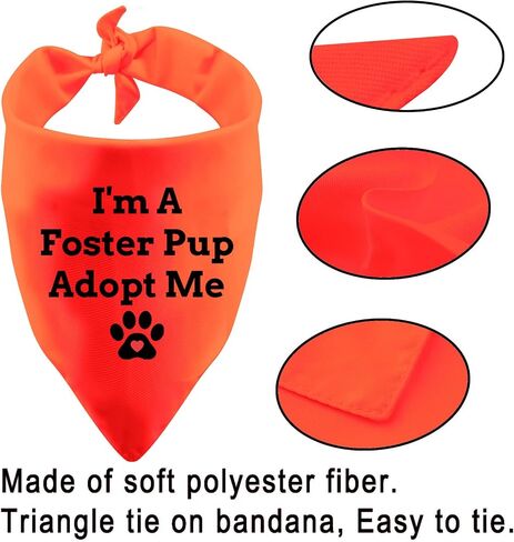 Funny Dog Bandana Anxious Dog Bandana I'm A Foster Pup Adopt Me Bibs Accessories for Pet Birthday Gift Dog Bandanas(I'm A Foster) in Saudi Arabia