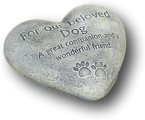 علامة قبر حجرية على شكل قلب من أجل حيواننا الأليف المحبوب من الأسمنت الفجيعة مقاس 15.24 سم × 15.24 سم in Kuwait