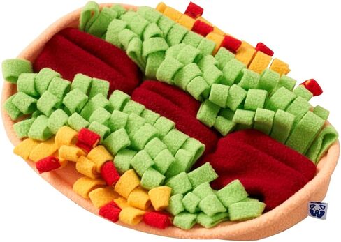 Chewpotle Bowl Interactive Toy - Interactive Snuffle Mat Food Bowl - Cute Chew Resistant Interactive Mat Toy - Cute Dog Gifts for Favorite Dog Birthday in Kuwait