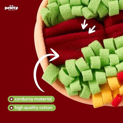 Chewpotle Bowl Interactive Toy - Interactive Snuffle Mat Food Bowl - Cute Chew Resistant Interactive Mat Toy - Cute Dog Gifts for Favorite Dog Birthday in Kuwait