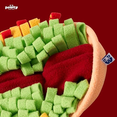 Chewpotle Bowl Interactive Toy - Interactive Snuffle Mat Food Bowl - Cute Chew Resistant Interactive Mat Toy - Cute Dog Gifts for Favorite Dog Birthday in Kuwait