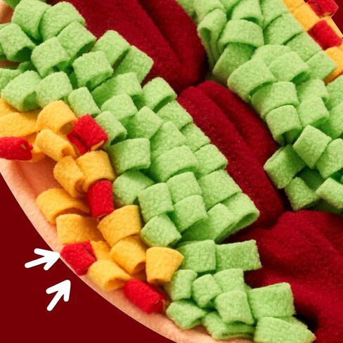 Chewpotle Bowl Interactive Toy - Interactive Snuffle Mat Food Bowl - Cute Chew Resistant Interactive Mat Toy - Cute Dog Gifts for Favorite Dog Birthday in Kuwait