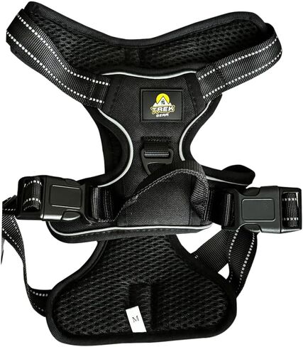 TrekGear Dog Harness, Pet Harness with 2 Leash Clips, Adjustable Soft Padded Dog Vest, Reflective No-Choke Pet Oxford Vest, Easy Control Handle (Pink, Medium) in Saudi Arabia
