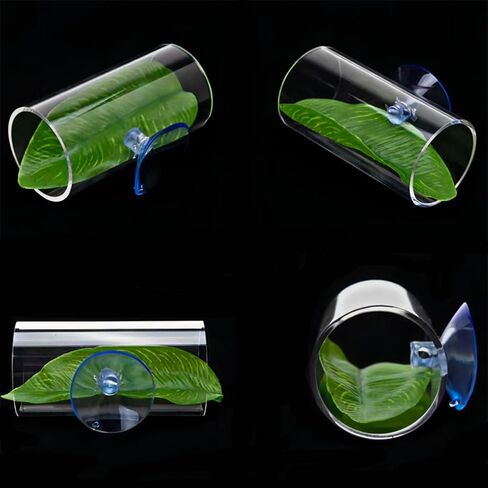 6PCS Betta Fish Aquarium Decoration, Betta Fish Leaf Pad + Fish Feeding Ring+ Betta Fish Acrylic Tube Tunnel,Hideout Ornament for Fish Tank Aquarium Decor in Kuwait