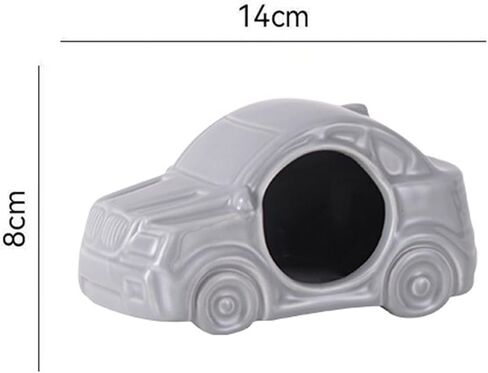 Hamster Hideout Ceramic,Car Shaped Hideaway for Hamster a Habitat Mini Hamsters House Pet Hideout, Ideal for Dwarf Hamsters Hedgehog and Gerbils (Grey) in Saudi Arabia