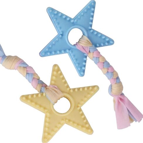 3Pcs Pet Teething Toys Durable Puppy Star Teething Toys Safe Dog Chew Toys Rubber Puppy Teething Toys for Small Puppies and Medium Dogs in Saudi Arabia