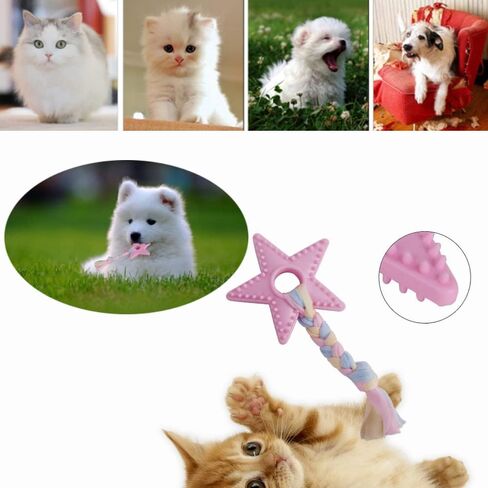 3Pcs Pet Teething Toys Durable Puppy Star Teething Toys Safe Dog Chew Toys Rubber Puppy Teething Toys for Small Puppies and Medium Dogs in Saudi Arabia
