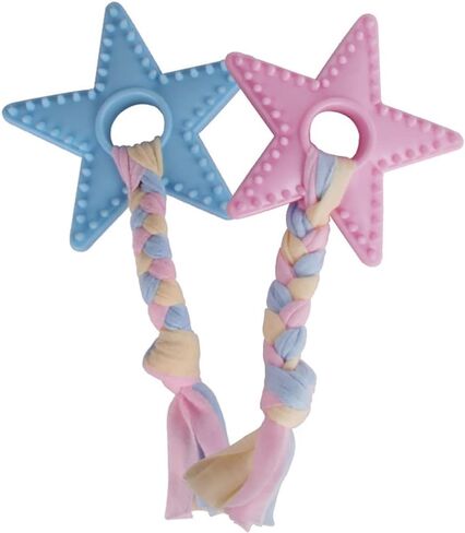 3Pcs Pet Teething Toys Durable Puppy Star Teething Toys Safe Dog Chew Toys Rubber Puppy Teething Toys for Small Puppies and Medium Dogs in Saudi Arabia