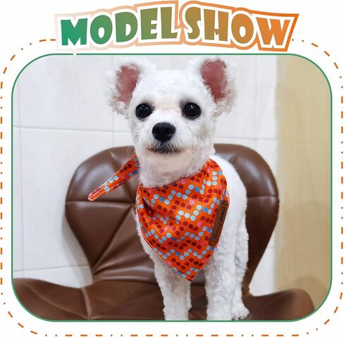 Extra Large Spring Dog Bandanas 2Pack,Dog Scarf,Dog Bandanas boygirl,Premium Durable Fabric,Adjustable Fit,Unique Shape,Suitable for All Kinds of Dogs,Provide Various Sizes(XL,Colored dots) in Saudi Arabia